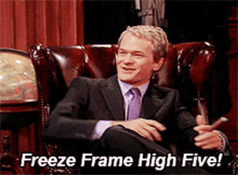 tv shows how i met your mother barney stinson freeze frame high five high five