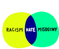 Racism Hate Crime Sticker - Racism Hate Crime Misogyny Stickers