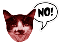 No Angry Sticker - No Angry Cat Stickers