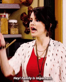 Hey! Family Is Important GIF - Alex Russo Wizards Of Waverly Place Selena Gomez GIFs