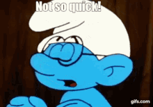 The Smurfs Brainy Smurf GIF - The Smurfs Brainy Smurf Not So Quick GIFs
