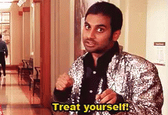 Treat Yourself! - Parks And Rec GIF - Treat Yourself Aziz Ansari Tom  Haverford - Discover & Share GIFs