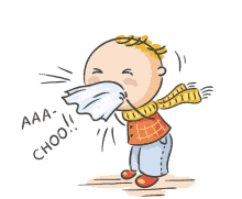 blowing sneezing