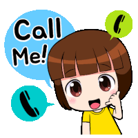 Girl Cute Sticker - Girl Cute Call Stickers