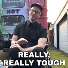 Really Really Tough Eric Howk GIF - Really Really Tough Eric Howk Portugal The Man GIFs