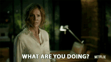 What Are You Doing Tricia Helfer GIF - What Are You Doing Tricia Helfer Charlotte Richards GIFs