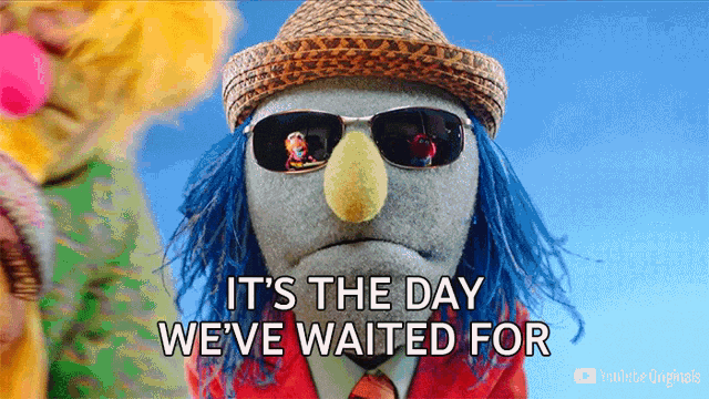 Its The Day Weve Waited For The Muppets GIF - Its The Day Weve Waited For The Muppets Youtube GIFs