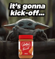 baby yoda biscoff lotus spread the child