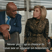 never pass up a chance to have sex or appear on television diane lockhart adrian boseman the good fight always take it