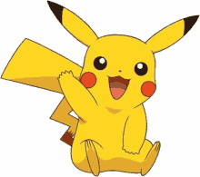 waving pikachu gif cute hi