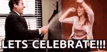 excited dance lets celebrate theoffice