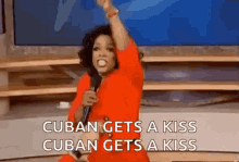 Cuban Gets A Kiss GIF - Cuban Gets A Kiss Oprah GIFs