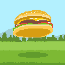 animation burger hamburger pixel art 8bit