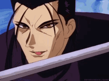 Rurouni Kenshin Saito GIF - Rurouni Kenshin Saito Lick GIFs