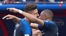 mbappe france world cup giroud celebrate