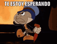 Pepito Grillo Espera Sentado GIF - Pinocho Paciencia Esperando GIFs