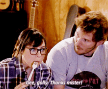 Parks And Rec April Ludgate GIF - Parks And Rec April Ludgate Gee Gally Thanks Mister GIFs