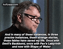 And In Many Of These Instances, In Threeprecise Instances, These Strange Stories,These Fables Have Saved My Life. Once Withdevil'S Backbone, Once With Pan'S Labyrinthand Now With Shape Of Water.Gif GIF - And In Many Of These Instances In Threeprecise Instances These Strange Stories GIFs