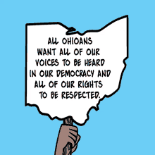 All Ohioans Want All Of Our Voices To Be Heard Protest GIF - All Ohioans Want All Of Our Voices To Be Heard Protest Sign GIFs