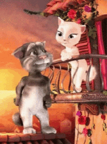 Flowers For You Cat GIF - Flowers For You Cat Kitten GIFs