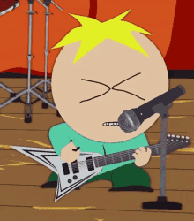 Butters South Park GIF - Butters South Park Playing Guitar GIFs