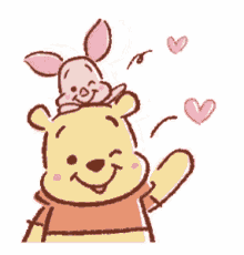 love you i love you heart winnie the pooh piglet