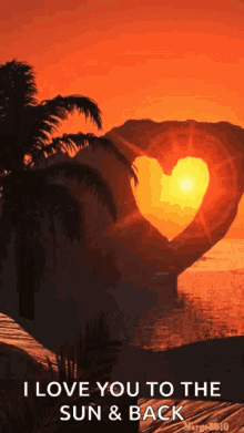 sun set heart