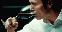 Mmmm, Wine - Hannibal Nbc GIF - Wine Hannibal Nbc Hannibal GIFs
