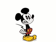mickey mouse electrified shocked surprised oh no