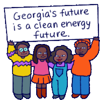 Georgias Future Is A Clean Energy Future Vote For The Future Sticker - Georgias Future Is A Clean Energy Future Clean Energy Future Clean Energy Stickers