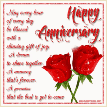 Happy Anniversary Sparkle GIF - Happy Anniversary Sparkle Red Roses GIFs