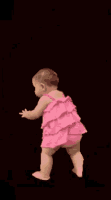 Pink Dress Baby GIF - Pink Dress Baby Cute GIFs