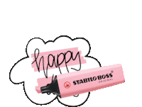 Happy Day Stabilo Sticker - Happy Day Stabilo Highlighter Stickers