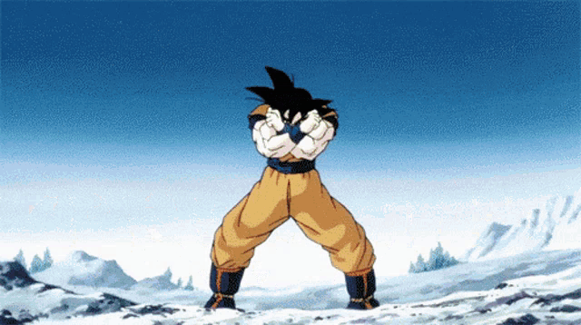 Goku leveling up