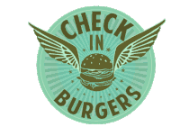 Check In Burgers Filghing Burger Sticker - Check In Burgers Filghing Burger Best Burger In Israel Stickers