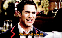 Glee Blaine Anderson GIF - Glee Blaine Anderson Oh My God GIFs