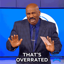 Thats Overrated Steve Harvey GIF - Thats Overrated Steve Harvey Steve On Watch GIFs