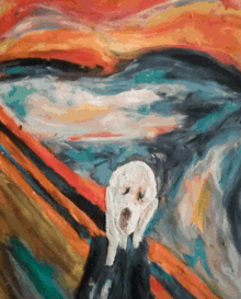 Painting The Scream GIF - Painting The Scream Edvard Munch GIFs
