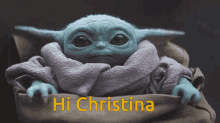 Hi Christina Baby Yoda GIF - Hi Christina Baby Yoda The Mandalorian GIFs