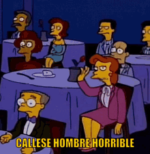 Callese Hombre Horrible GIF - Callese Hombre Horrible The Simpsons GIFs
