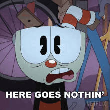 Here Goes Nothin Cuphead GIF - Here Goes Nothin Cuphead The Cuphead Show GIFs