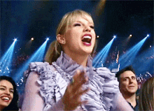 taylor swift happy excited smiling