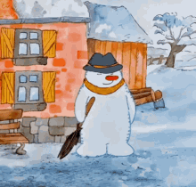 schneemann janosch kalt schnee winter