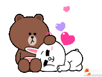 Cony And Brown Couple Sticker - Cony And Brown Couple Love Stickers