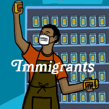 grocery store supermarket cashier immigrants are essential essential