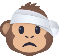 Injured Monkey Joypixels Sticker - Injured Monkey Monkey Joypixels Stickers