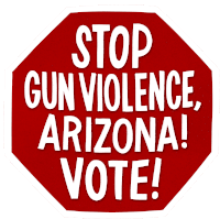 Stop Gun Violence Arizona Election Sticker - Stop Gun Violence Arizona Election Heysp Stickers