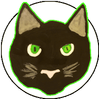 Derpy Cats Black Cat Sticker - Derpy Cats Derpy Cats Stickers