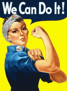 We Can Do It Give Space GIF - We Can Do It Give Space Women GIFs