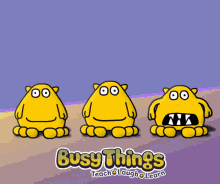 Busythings Yellow Monsters GIF - Busythings Yellow Monsters Happy New Year GIFs